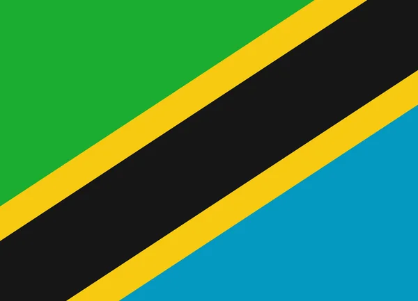 Vlag van Tanzania vector — Stockvector