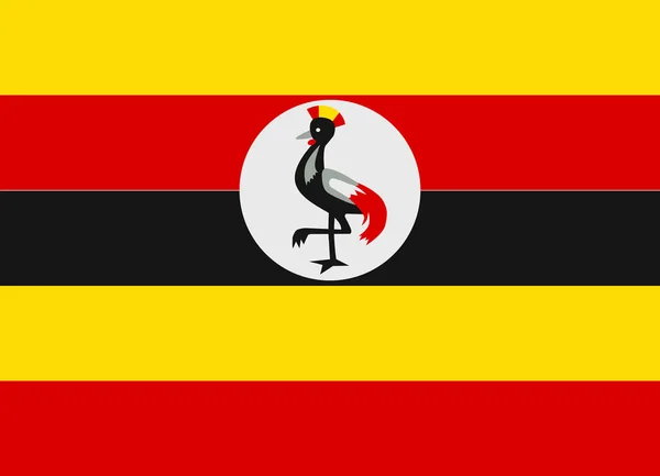 Uganda flagga vektor — Stock vektor