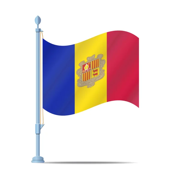 Вектор флага Андорры — стоковый вектор