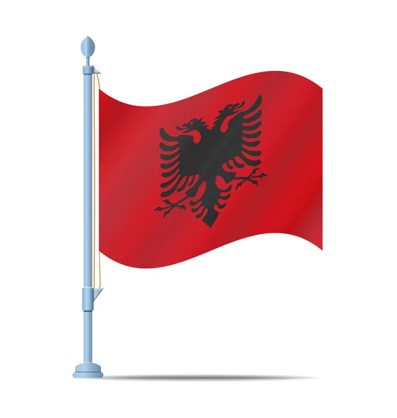 Вектор флага Албании — стоковый вектор