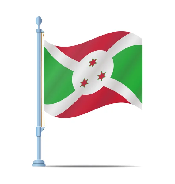 Burundi vector de bandera — Archivo Imágenes Vectoriales