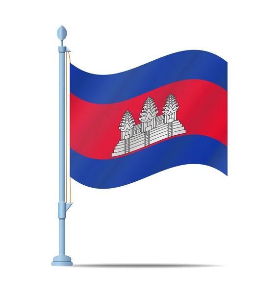 Vlag van Cambodja vector — Stockvector