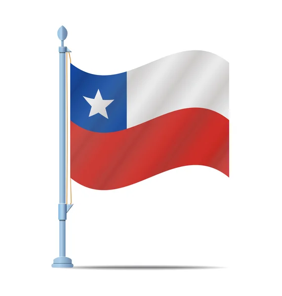 Vetor de bandeira do Chile — Vetor de Stock