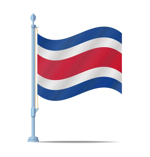 Vector vlag Costa Rica — Stockvector