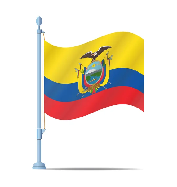 Vettore bandiera Ecuador — Vettoriale Stock