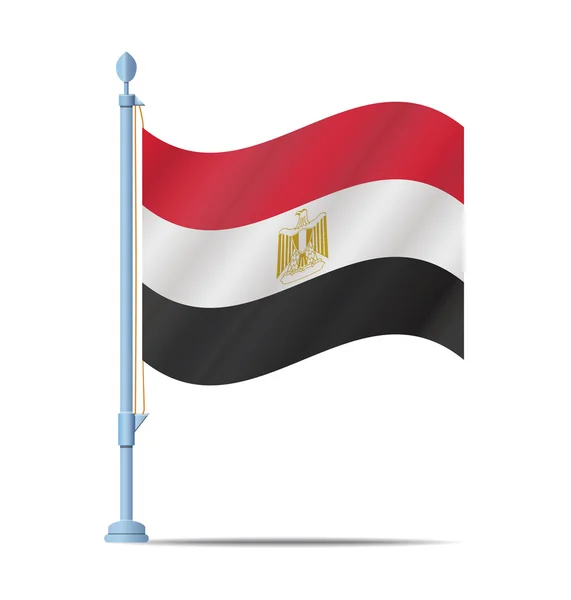 Egipto bandera vector — Archivo Imágenes Vectoriales