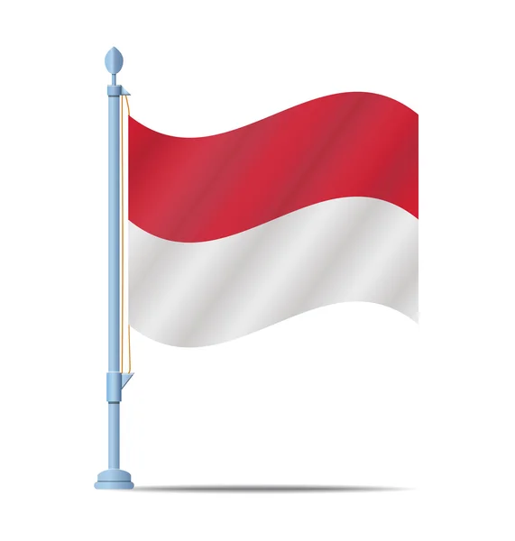 Vlag van Indonesië vector — Stockvector