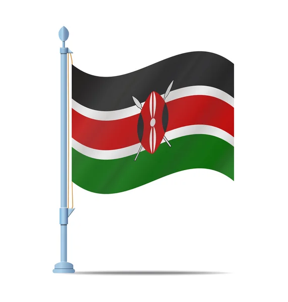 Vetor bandeira kenya — Vetor de Stock