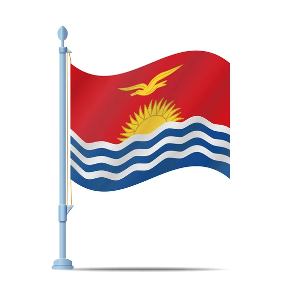 Vetor de bandeira kiribati — Vetor de Stock