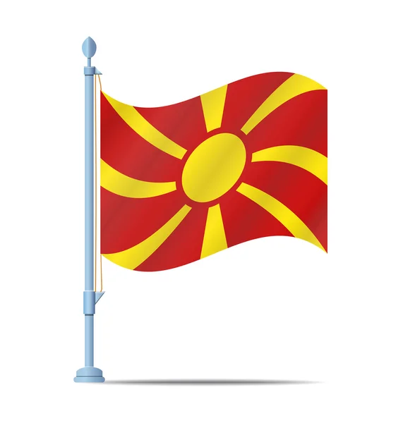 Mazedonien-Flaggenvektor — Stockvektor