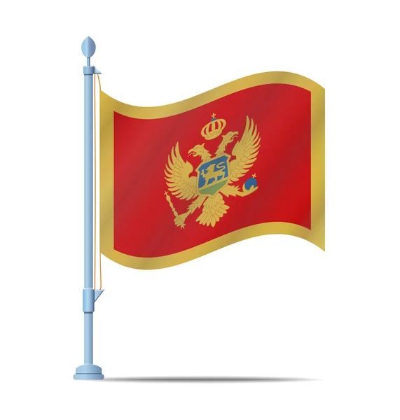 Montenegro vlag vector — Stockvector