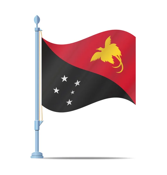 Papua Nya Guineas flagga vektor — Stock vektor