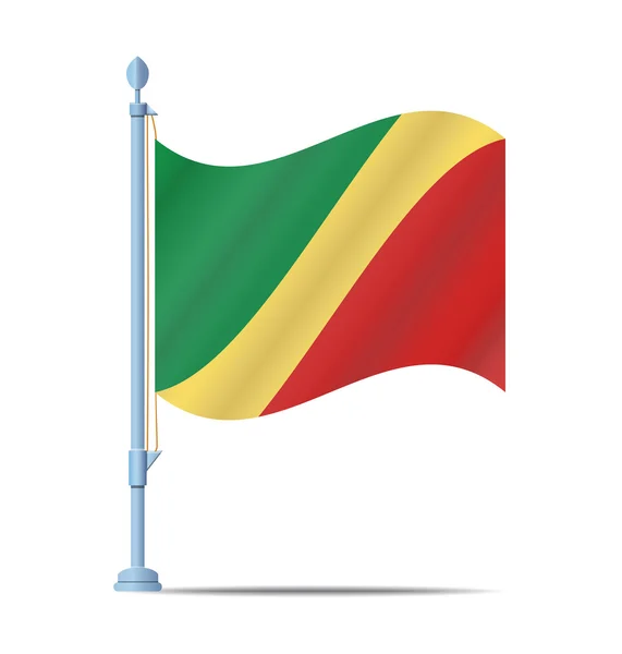 Vecteur de drapeau de la République du Congo — Image vectorielle