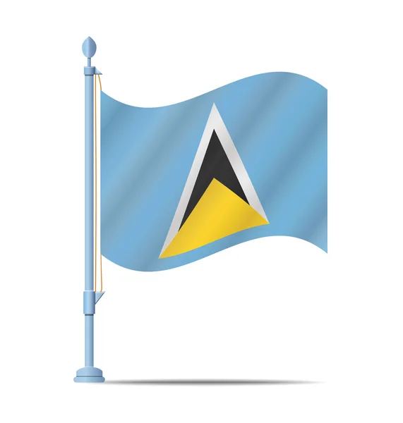 Vlag van Saint Lucia vector — Stockvector