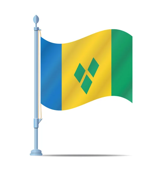 Saint Vincent och Grenadinerna flagga vektor — Stock vektor