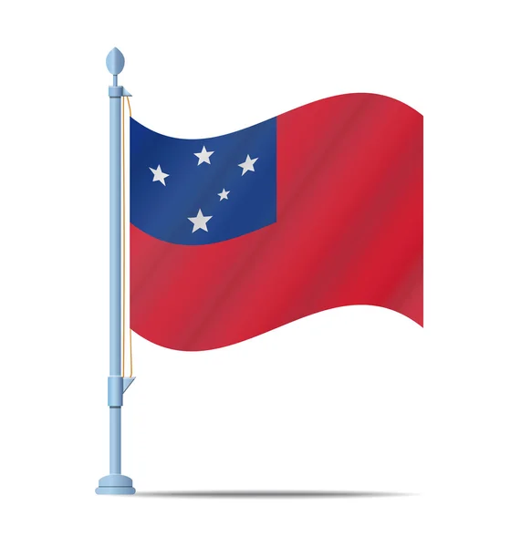 Vlag van Samoa vector — Stockvector