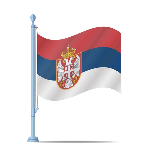 Vektor vlajka Srbska — Stockový vektor