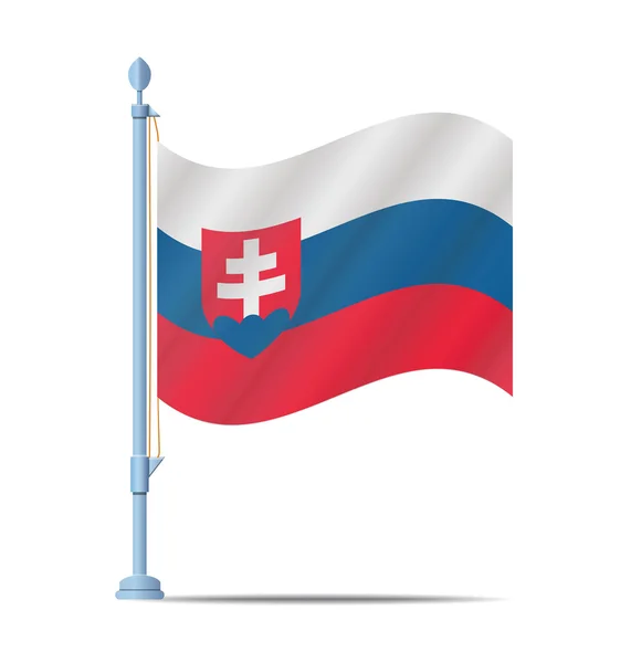 Vetor de bandeira da Eslováquia — Vetor de Stock