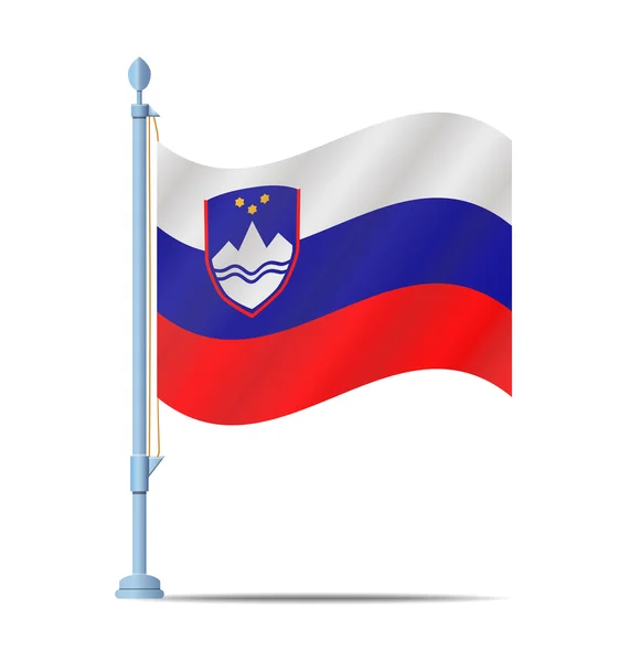 Sloveniens flagga vektor — Stock vektor