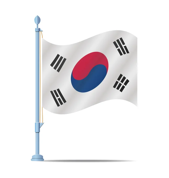 Vector de bandera de Corea del Sur — Vector de stock