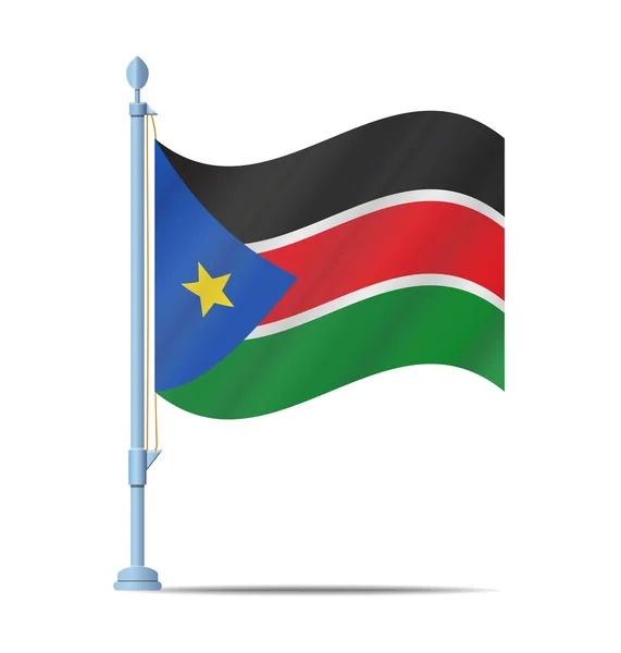 Вектор флага Южного Судана — стоковый вектор