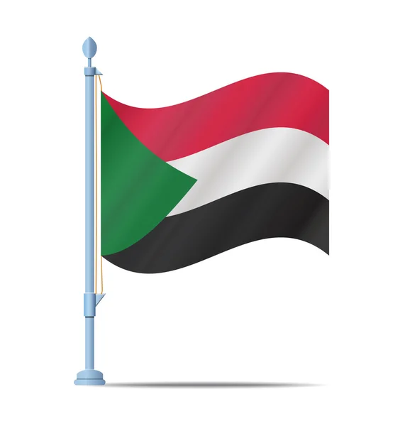 Sudán bandera vector — Vector de stock