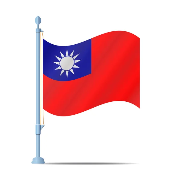 Vector bandera de Taiwán — Vector de stock