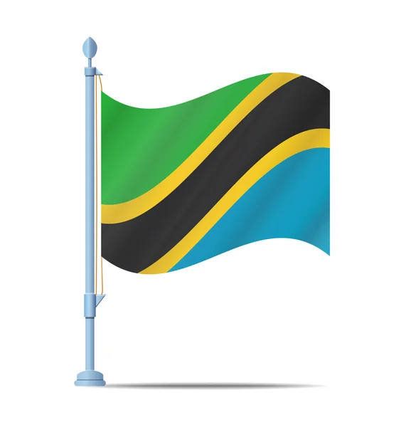 Vlag van Tanzania vector — Stockvector