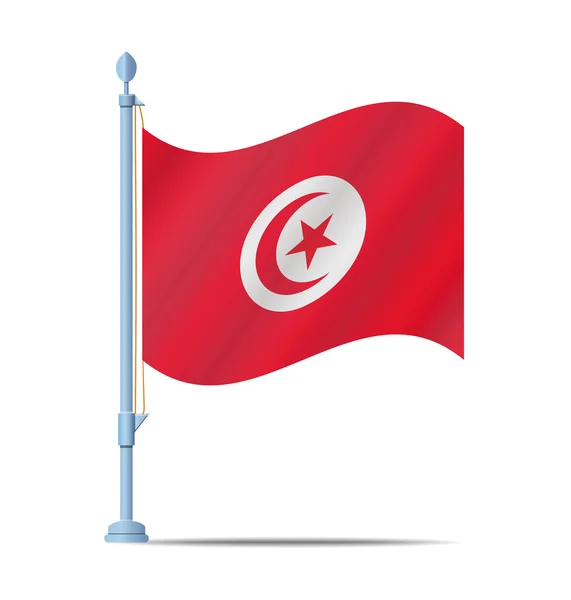 Tunísia bandeira vector —  Vetores de Stock