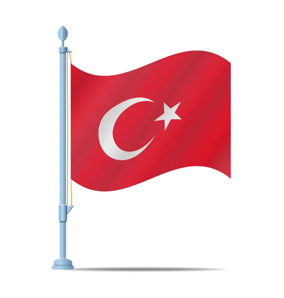 Vettore bandiera Turchia — Vettoriale Stock