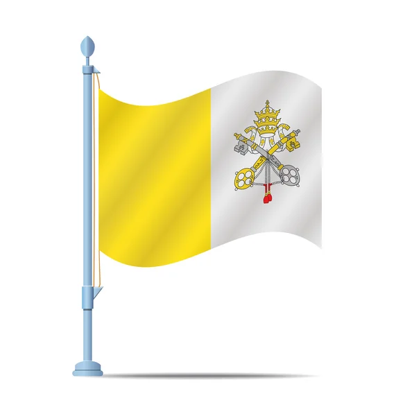 Vlag van Vaticaanstad vector — Stockvector