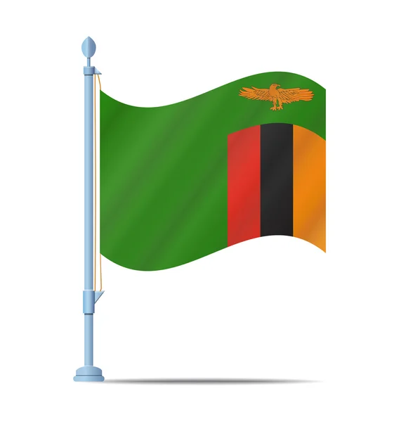 Zambia flagga vektor — Stock vektor