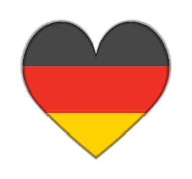 Almanya kalp bayrak vektör