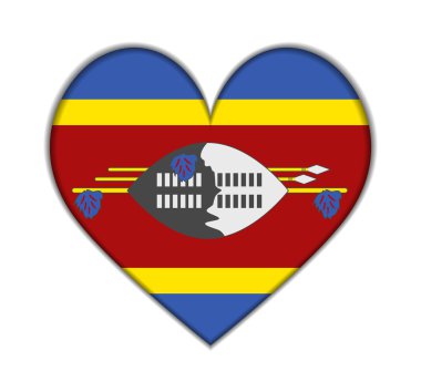 Svaziland kalp bayrak vektör