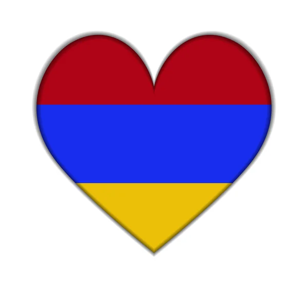 Armenia vector bandera del corazón — Vector de stock