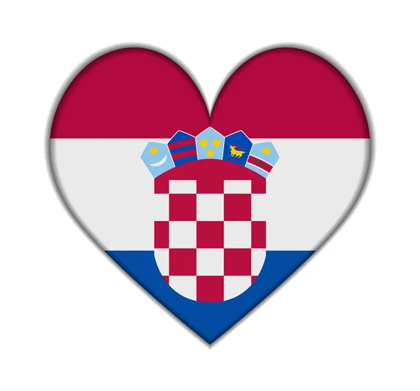 Croatia heart flag vector — Stock Vector