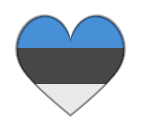 Estonia heart flag vector — Stock Vector