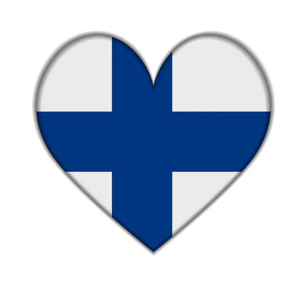 芬兰的心标志矢量 — 图库矢量图片
