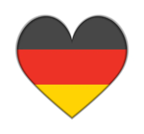 Germany heart flag vector — Stock Vector