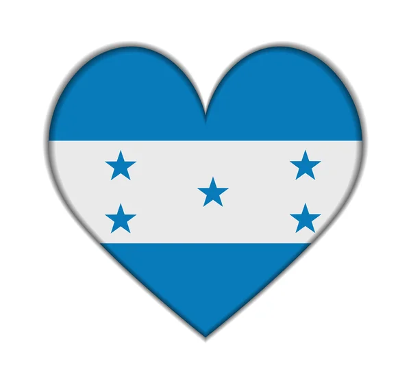 Honduras heart flag vector — Stock Vector