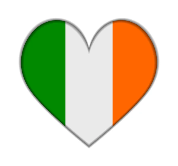 Ireland heart flag vector — Stock Vector