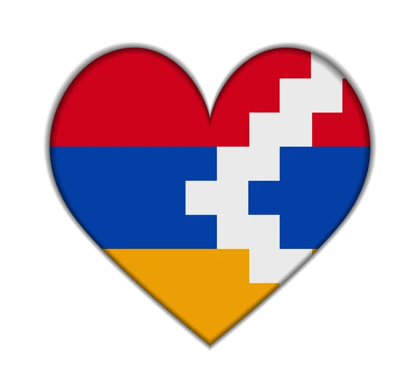 Vlag van Nagorno Karabach hart vector — Stockvector