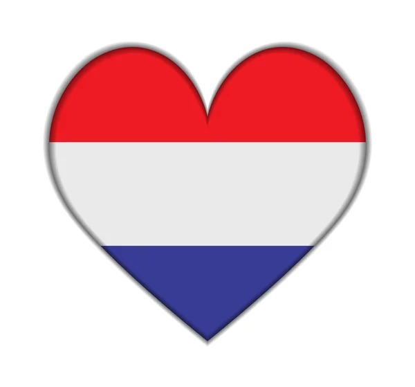 Netherlands heart flag vector — Stock Vector