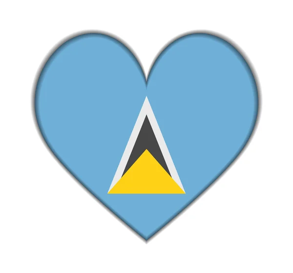 Saint Lucia hart vlag vector — Stockvector