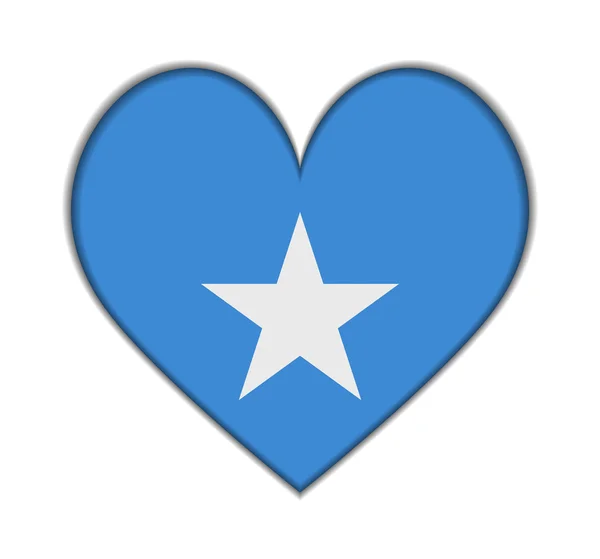 Somalia heart flag vektor — Stockvektor