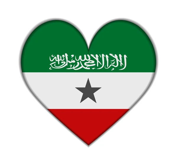 Somaliland heart flag vector — Stock Vector