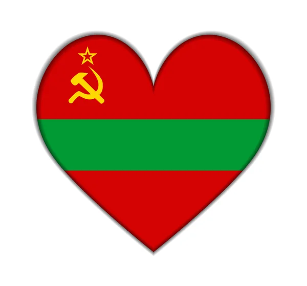 Transnistrien Herz Flagge Vektor — Stockvektor