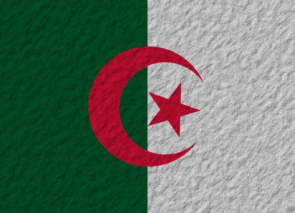 阿尔及利亚国旗石头 — 图库照片