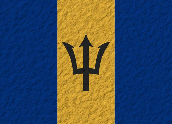 Barbados bayrağı taş — Stok fotoğraf