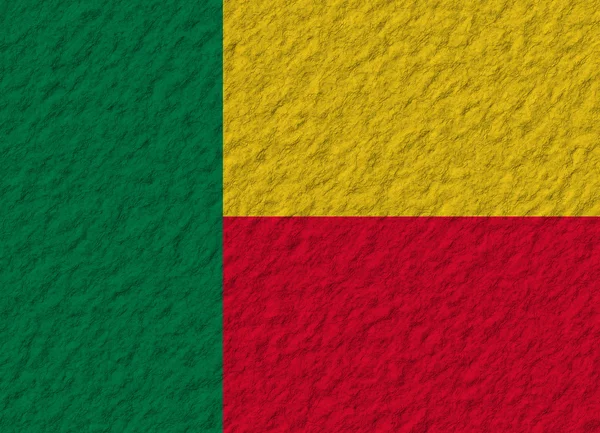 Benin bayrağı taş — Stok fotoğraf
